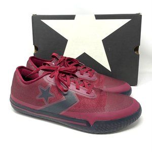 Converse Authentic Mens 166323C All Star PRO BB OX Low Sneaker Mesh Burgundy Red